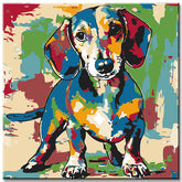 Painting by Numbers Colorful Dachshund Portrait